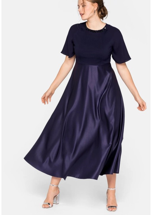 Vakarinė Sheego suknelė trikotažiniu viršumi